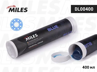 MILES DL00400 Смазка водостойкая универсальная синяя 400 г (картридж)