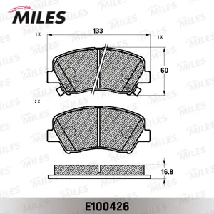 MILES E100426 Колодки торм. Hyundai i30 Elantra 11- Ceed 12- передние