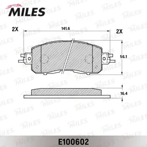 MILES E100602 Колодки торм. Nissan Teana III (J33) передние