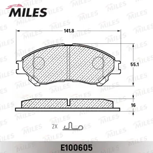 MILES E100605 Колодки торм. Suzuki SX4 13- Vitara 15- передние