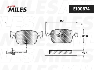 MILES E100674 Колодки торм. Audi A4 15-A5 16- передние