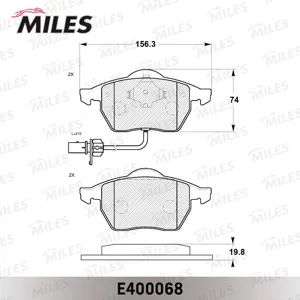 MILES E400068 Колодки торм. Audi A4A6 VW Passat 97> передние
