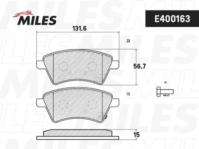 MILES E400163 Колодки торм. Suzuki SX4 06- (Венгерская сборка) передние