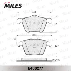 MILES E400277 Колодки торм. Volvo XC90 02> передние