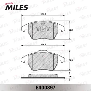 MILES E400397 Колодки торм. Citroen C4 Peugeot 207307308 1.6-2.0 передние