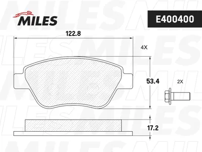 MILES E400400 Колодки торм. Fiat ALBEA 01-09 передние