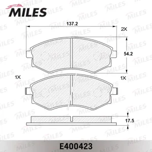 MILES E400423 Колодки торм. Hyundai Elantra Matrix Sonata SsangYong Rexton Korando перед.