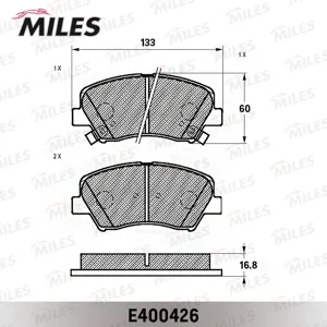 MILES E400426 Колодки торм. Hyundai i30 Elantra 11- Ceed 12- передние