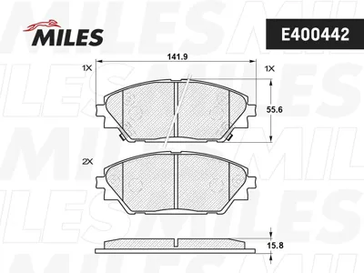 MILES E400442 Колодки торм.передние Mazda 3 BM,CX-3