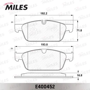 MILES E400452 Колодки торм. Mercedes GL X166ML W166 передние