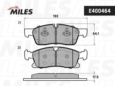 MILES E400464 Колодки торм. Mercedes ML W166 250-350 11- передние