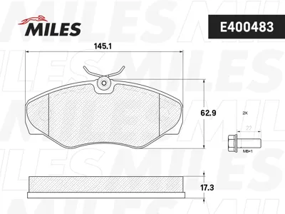 MILES E400483 Колодки торм.передние Opel Vivaro Renault Trafic 01-