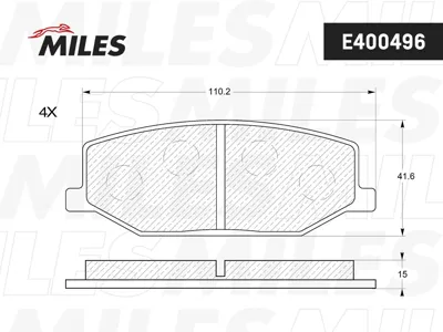 MILES E400496 Колодки торм. Suzuki JIMNYSAMURAI 88- передние
