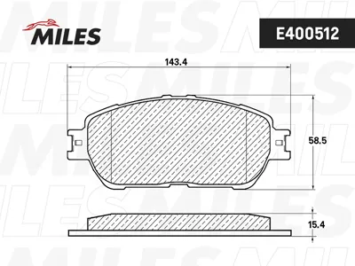 MILES E400512 Колодки торм. Toyota Camry (V30) 01-06 передние