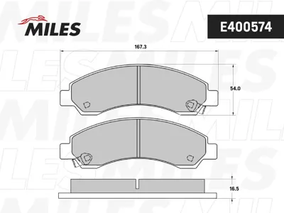 MILES E400574 Колодки торм. Great Wall DEERSAFESAFE SUV Chevrolet BLAZER 94- передние