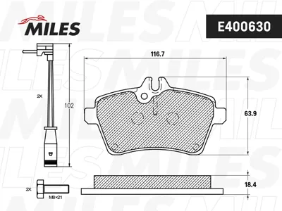 MILES E400630 Колодки торм. Mercedes A-CLASS W169B-CLASS W245 1.5-2.0 04- передние