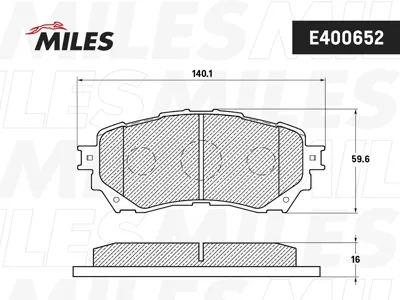 MILES E400652 Колодки торм. Mazda 6 12- передние