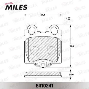 MILES E410241 Колодки торм. Lexus GS 3.0-4.3 97-IS 2.0-3.0 99- задние