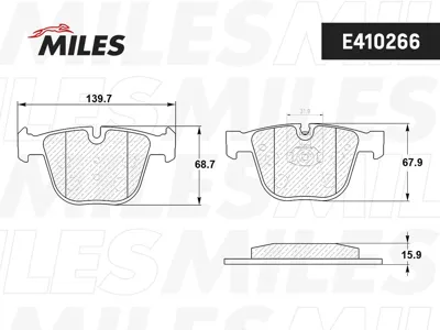 MILES E410266 Колодки торм. BMW E60E61E65E66E70E71 задние