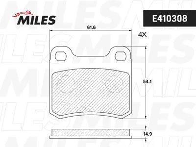 MILES E410308 Колодки торм. Mercedes W202W124W201 задние