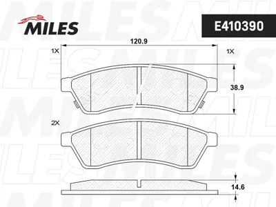 MILES E410390 Колодки торм. Chevrolet Epica 06- задние