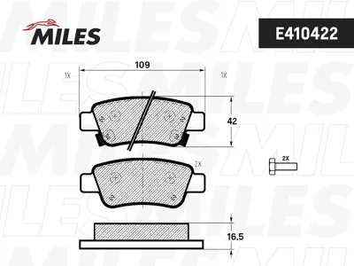 MILES E410422 Колодки торм. Honda CR-V III 07- задние