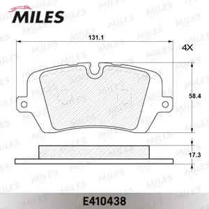 MILES E410438 Колодки торм. Land Rover Range Rover IV 12- Sport 13- задние