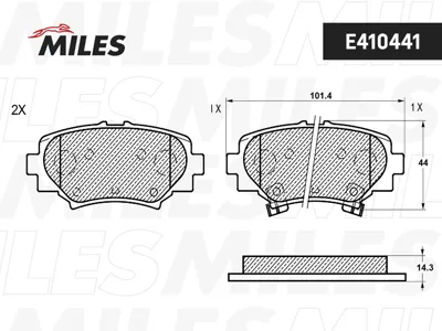 MILES E410441 Колодки торм. Mazda 3 13- задние