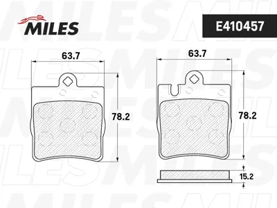 MILES E410457 Колодки торм. Mercedes W203 00>A208A209 CLK задние
