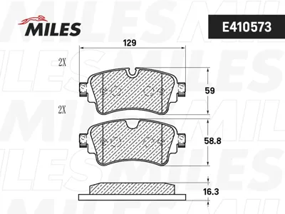 MILES E410573 Колодки торм. Audi A4Q7 15- задние