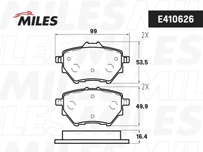 MILES E410633 Колодки торм.задние Haval fe-7 Geely Monjaro KX11