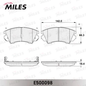 MILES E500098 Колодки торм. Opel Insignia 08- Zafira 11- Saab 9-5 10- R17 передние