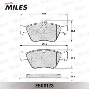 MILES E500123 Колодки торм. Mercedes W210W202C208 2.0-2.8 передние