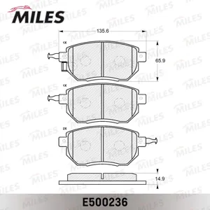 MILES E500236 Колодки торм. Infiniti FX3545 03- Nissan Murano 05- передние