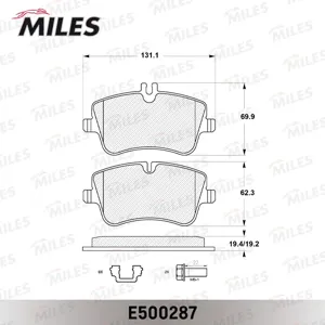 MILES E500287 Колодки торм. Mercedes W203209 00- передние