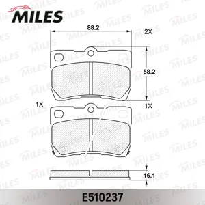 MILES E510237 Колодки торм. Lexus GS 3.0-4.6 05-IS 2.2-2.5 05- задние