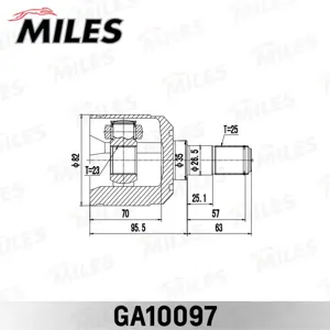 MILES GA10097 Шрус Mitsubishi SPACE RUNNER 91-98 внут.
