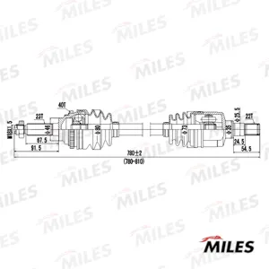 MILES GC02047 Привод в сборе Chevrolet Matiz Spark 05- прав.