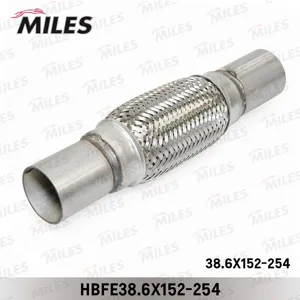 MILES HBFE386X152254 Труба гофрированная с патрубками и внутр. плетением 38.6X152-254