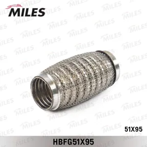 MILES HBFG51X95 Труба гофрированная с кольцевым плетением и внутр. металлорукавом 51X95