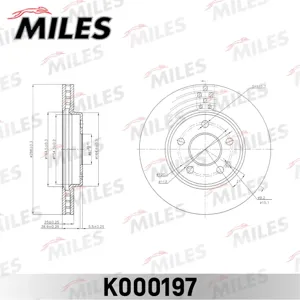 MILES K000197 Диск торм.перед. D288мм. Mercedes A-CLASS W169B-CLASS W245 04- (TRW DF4454)
