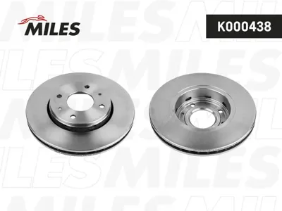 MILES K000438 Диск торм.перед. D281мм. Mitsubishi Carisma 00-06 Volvo S40V40 (TRW DF4054)