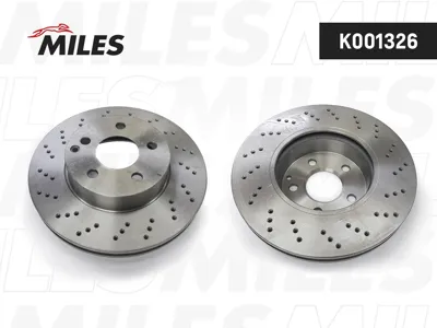 MILES K001326 Диск тормозной Mercedes W204,W212 09- передний D 295мм.с перфорацией