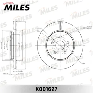 MILES K001627 Диск тормозной