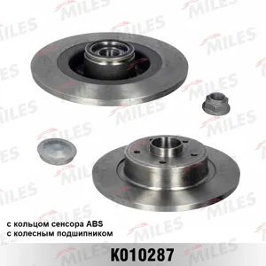 MILES K010287 Диск торм.задний без подшипника Renault Laguna II 1.6-3.0 01- (TRW DF4227)