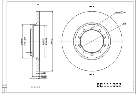 MILES K011317 Диск тормозной Ford Transit 06- задний