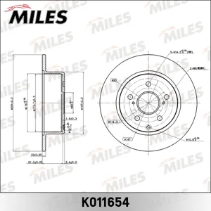 MILES K011654 Диск тормозной Mark Chaser Cressida Cresta задний