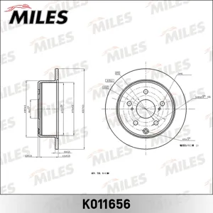 MILES K011656 Диск тормозной Mark Chaser Cressida Cresta задний