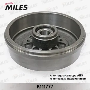 MILES K111777 Барабан тормозной Renault Duster 10-18 с подшипником и кольцом ABS