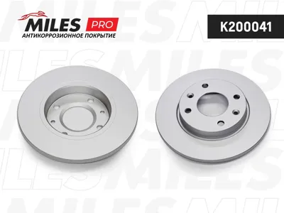 MILES K200041 Диск тормозной (серия PRO с антикоррозионным покрытием) Citroen XSARA 97-05 Peugeot 206 98-306 93-01 передний не вент.